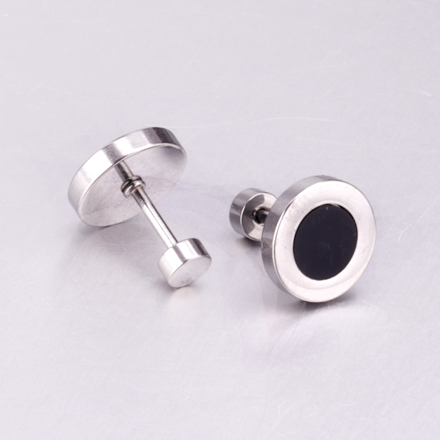 Disc Bolt Stud Earring