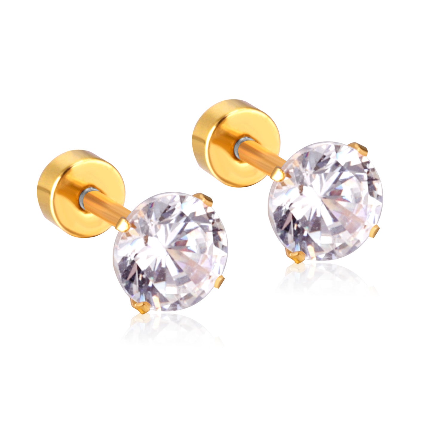 Solitaire Stud Earring - 5 MM