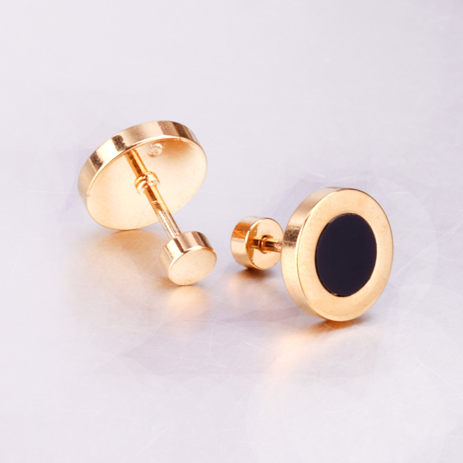 Golden Bolt Stud Earring