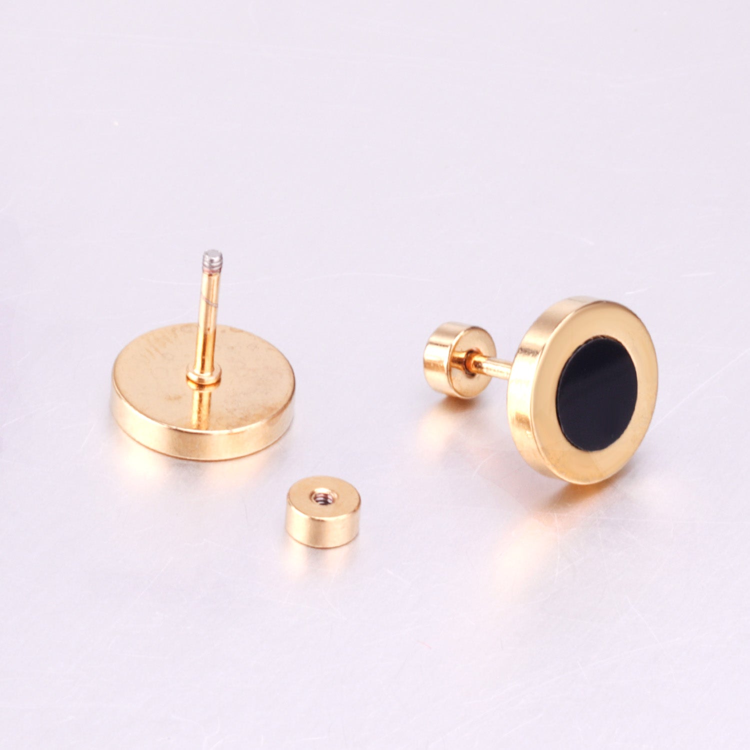 Golden Bolt Stud Earring